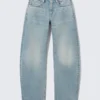 Vaqueros Abell de talle medio y corte recto – Barrel Seventeen Blue – Azul medio