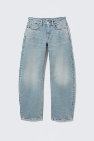 Vaqueros Abell de talle medio y corte recto – Barrel Seventeen Blue – Azul medio