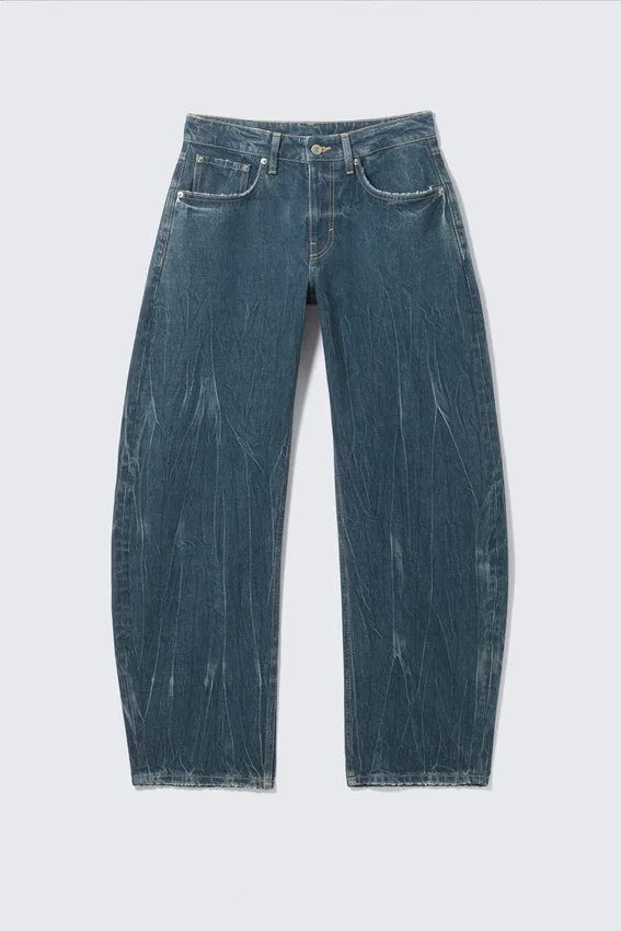Vaqueros Abell de talle medio y corte recto – Gnarly Blue – Azul medio Vaqueros Abell de talle medio y corte recto – Gnarly Blue – Azul medio