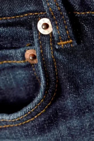 Vaqueros acampanados ajustados de talle bajo Flame – Azul Vein – Azul oscuro