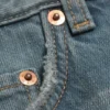 Vaqueros acampanados de talle bajo Helix – Azul Gloria – Azul medio