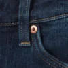 Vaqueros acampanados deshilachados de talle bajo Katsumi – Azul Summit – Azul oscuro Vaqueros acampanados deshilachados de talle bajo Katsumi – Azul Summit – Azul oscuro