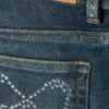 Vaqueros ajustados de talle bajo y pernera acampanada con adornos de Katsumi – Azul con adornos – Azul oscuro Vaqueros ajustados de talle bajo y pernera acampanada con adornos de Katsumi – Azul con adornos – Azul oscuro