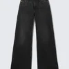 Vaqueros anchos de talle medio Paz – Paloma Black – Negro Vaqueros anchos de talle medio Paz – Paloma Black – Negro