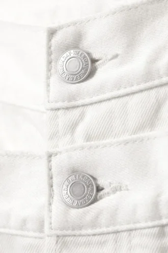 Vaqueros anchos holgados de cintura alta – Blancos