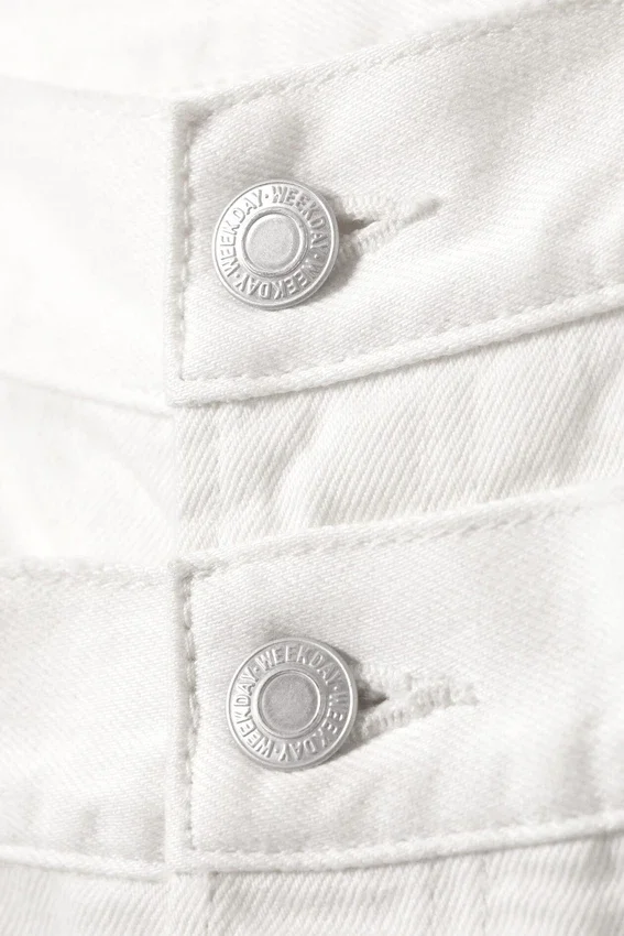 Vaqueros anchos holgados de cintura alta – Blancos Vaqueros anchos holgados de cintura alta – Blancos
