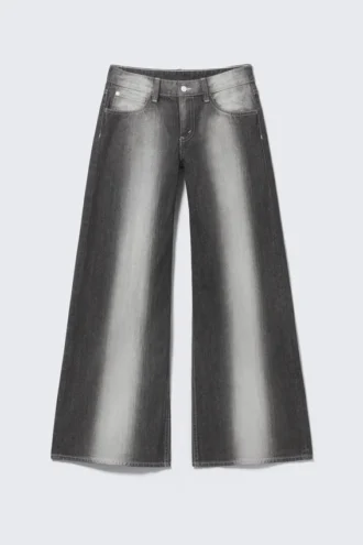 Vaqueros anchos holgados de cintura regular Poser – Gris oscuro | Cheap Monday Gb