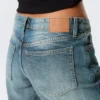 Vaqueros anchos holgados de talle bajo – Azul gasolina – Azul medio Vaqueros anchos holgados de talle bajo – Azul gasolina – Azul medio