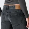 Vaqueros anchos, holgados, de talle bajo y con flecos – Azul Kimberly – Azul oscuro Vaqueros anchos, holgados, de talle bajo y con flecos – Azul Kimberly – Azul oscuro