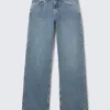 Vaqueros anchos y holgados de talle bajo – Blue One – Azul medio Vaqueros anchos y holgados de talle bajo – Blue One – Azul medio