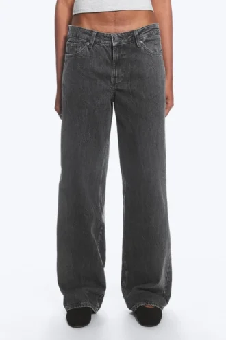 Vaqueros anchos y holgados de talle bajo – Risso Black – Negro Vaqueros anchos y holgados de talle bajo – Risso Black – Negro