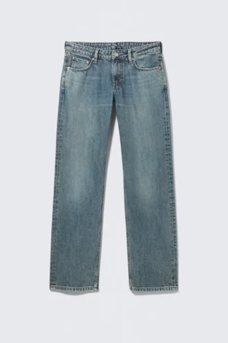Vaqueros Arrow de talle bajo, corte recto y pierna recta – Segundo azul – Azul medio Vaqueros Arrow de talle bajo, corte recto y pierna recta – Segundo azul – Azul medio