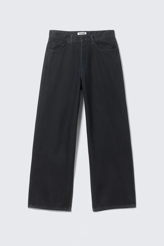 Vaqueros Astro Loose Baggy de talle medio, corte holgado y pierna ancha con acabado recubierto – Recubrimiento índigo Vaqueros Astro Loose Baggy de talle medio, corte holgado y pierna ancha con acabado recubierto – Recubrimiento índigo