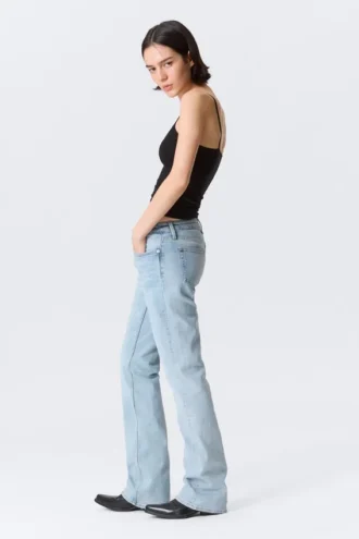Vaqueros bootcut ajustados de talle medio Tension – Dream Blue – Azul claro Vaqueros bootcut ajustados de talle medio Tension – Dream Blue – Azul claro