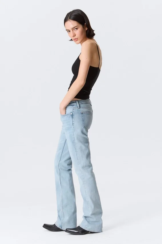 Vaqueros bootcut ajustados de talle medio Tension – Dream Blue – Azul claro Vaqueros bootcut ajustados de talle medio Tension – Dream Blue – Azul claro