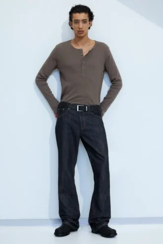 Vaqueros Bootcut de talle medio y corte holgado Mercury – Blue Rinse – Azul oscuro