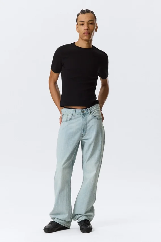 Vaqueros Bootcut holgados de talle medio Mercury – Azul fantasma – Azul claro Vaqueros Bootcut holgados de talle medio Mercury – Azul fantasma – Azul claro