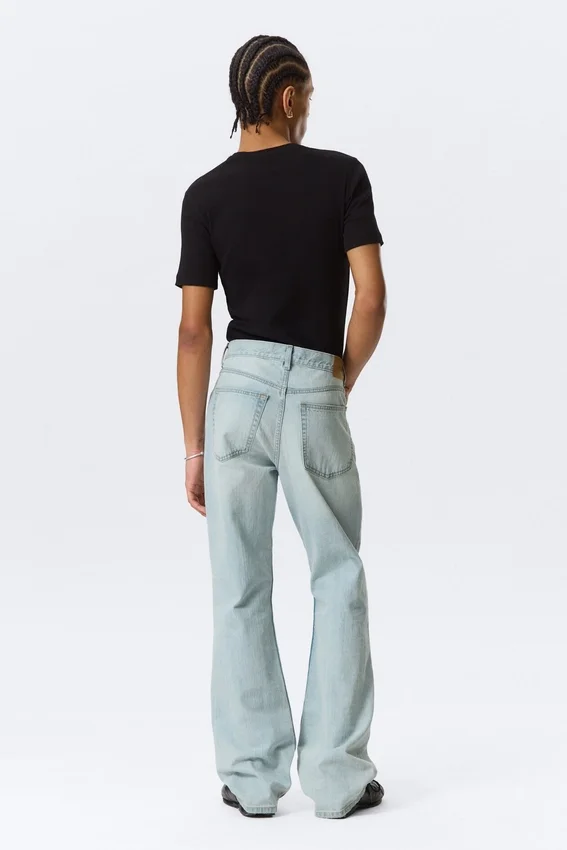 Vaqueros Bootcut holgados de talle medio Mercury – Azul fantasma – Azul claro Vaqueros Bootcut holgados de talle medio Mercury – Azul fantasma – Azul claro