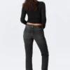 Vaqueros Bootcut Slim de talle medio Tension – Paloma Black – Negro Vaqueros Bootcut Slim de talle medio Tension – Paloma Black – Negro