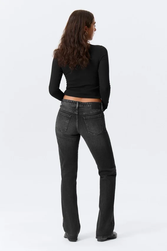 Vaqueros Bootcut Slim de talle medio Tension – Paloma Black – Negro Vaqueros Bootcut Slim de talle medio Tension – Paloma Black – Negro