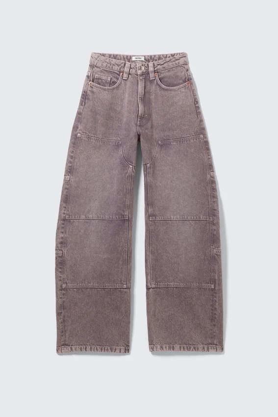Vaqueros de cintura alta y pierna Barrel – Morado empolvado Vaqueros de cintura alta y pierna Barrel – Morado empolvado
