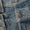 Vaqueros de pierna ancha con doble cinturilla – Azul Arizona – Azul medio
