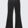 Vaqueros de talle bajo, corte ajustado y pernera acampanada – Negro tinta – Negro Vaqueros de talle bajo, corte ajustado y pernera acampanada – Negro tinta – Negro