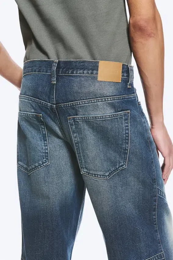 Vaqueros de talle bajo, corte holgado y pierna cónica – Azul Báltico – Azul oscuro Vaqueros de talle bajo, corte holgado y pierna cónica – Azul Báltico – Azul oscuro