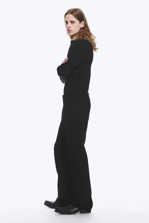 Vaqueros de talle medio y corte acampanado holgado Mercury – Lavado negro – Negro Vaqueros de talle medio y corte acampanado holgado Mercury – Lavado negro – Negro