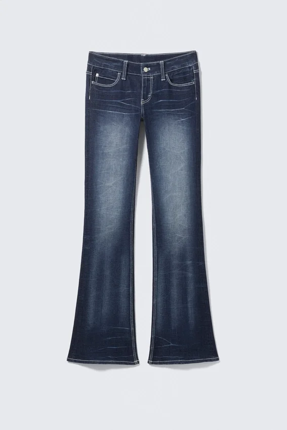 Vaqueros Fancy Booty Bei de talle bajo, corte ajustado y acampanado – Azul mármol – Azul oscuro | Cheap Monday Gb Vaqueros Fancy Booty Bei de talle bajo, corte ajustado y acampanado – Azul mármol – Azul oscuro | Cheap Monday Gb