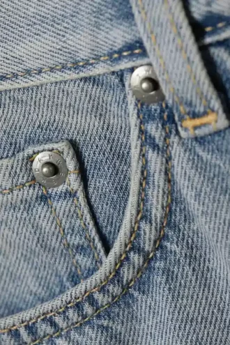 Vaqueros Galaxy de talle medio, corte holgado y pierna recta – Azul ladrillo – Azul claro Vaqueros Galaxy de talle medio, corte holgado y pierna recta – Azul ladrillo – Azul claro