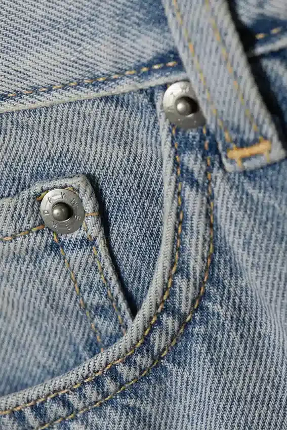 Vaqueros Galaxy de talle medio, corte holgado y pierna recta – Azul ladrillo – Azul claro Vaqueros Galaxy de talle medio, corte holgado y pierna recta – Azul ladrillo – Azul claro