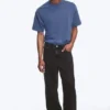 Vaqueros Galaxy de talle medio, corte recto y holgado – Tuned Black – Negro