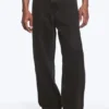 Vaqueros Galaxy de talle medio, corte recto y holgado – Tuned Black – Negro