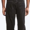Vaqueros Galaxy de talle medio, corte recto y holgado – Tuned Black – Negro