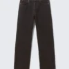 Vaqueros Galaxy de talle medio, corte recto y holgado – Tuned Black – Negro