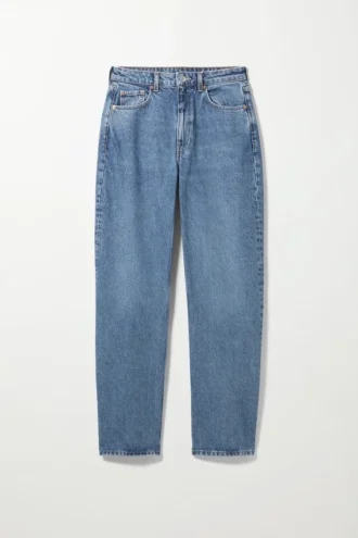 Vaqueros holgados de cintura alta «Mom Jeans» – Azul Harper