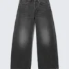 Vaqueros holgados de cintura baja Peggy – Haunted Black – Negro