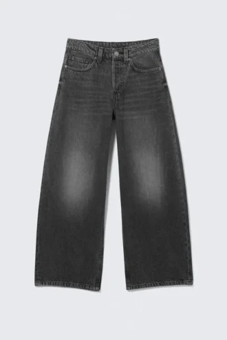 Vaqueros holgados de cintura baja Peggy – Haunted Black – Negro