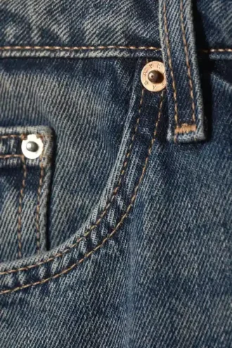Vaqueros holgados de talle bajo Imoo – Azul desierto – Azul oscuro