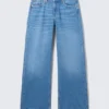Vaqueros holgados de talle bajo Imoo – Azul Kallithea – Azul medio Vaqueros holgados de talle bajo Imoo – Azul Kallithea – Azul medio