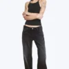 Vaqueros holgados de talle bajo Imoo – Negro lavado Vaqueros holgados de talle bajo Imoo – Negro lavado