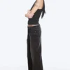 Vaqueros holgados de talle bajo Imoo – Negro lavado Vaqueros holgados de talle bajo Imoo – Negro lavado