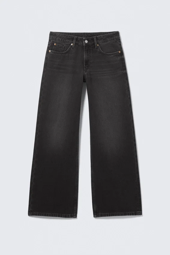 Vaqueros holgados de talle bajo Imoo – Negro lavado Vaqueros holgados de talle bajo Imoo – Negro lavado