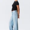 Vaqueros holgados de talle bajo y corte ancho – Azul Kimberley – Azul claro Vaqueros holgados de talle bajo y corte ancho – Azul Kimberley – Azul claro