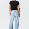 Vaqueros holgados de talle bajo y corte ancho – Azul Kimberley – Azul claro Vaqueros holgados de talle bajo y corte ancho – Azul Kimberley – Azul claro