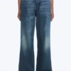 Vaqueros holgados de talle bajo y corte ancho – Azul mina – Azul medio Vaqueros holgados de talle bajo y corte ancho – Azul mina – Azul medio