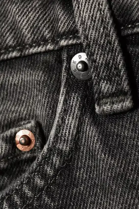 Vaqueros holgados de talle bajo y corte ancho – Negro Redondo – Negro Vaqueros holgados de talle bajo y corte ancho – Negro Redondo – Negro