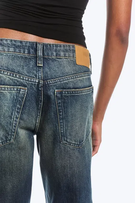 Vaqueros holgados de talle bajo y pierna ancha – Azul Báltico – Azul oscuro Vaqueros holgados de talle bajo y pierna ancha – Azul Báltico – Azul oscuro