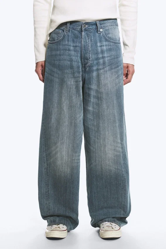 Vaqueros holgados de talle medio con efecto retorcido Astro Loose Baggy – Azul Gloria – Azul medio Vaqueros holgados de talle medio con efecto retorcido Astro Loose Baggy – Azul Gloria – Azul medio